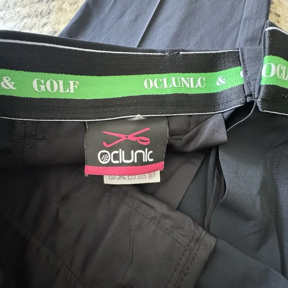 Oclunlc Golf Pants Mens Size 34 with 32 inch inseam Black